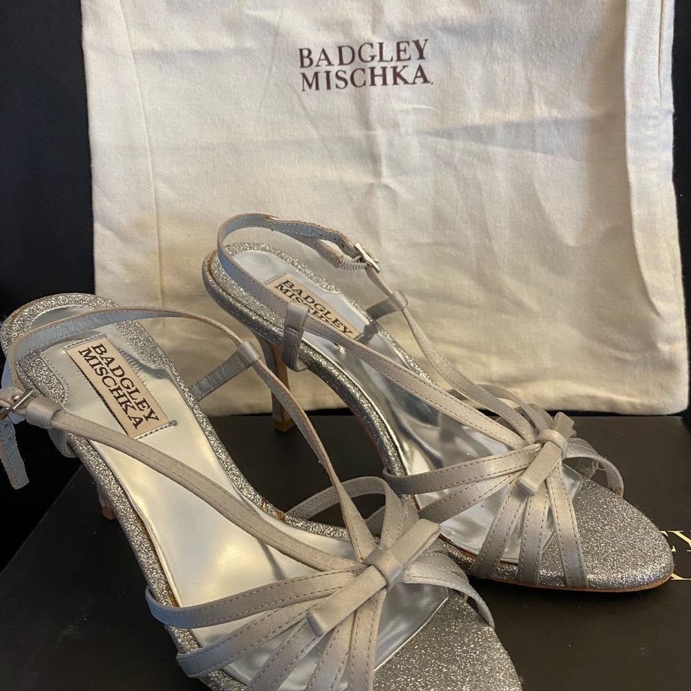 Badgley Mischa size 6.5 sandals. NWOT Have 2 pair. 1 silver 1 black pair